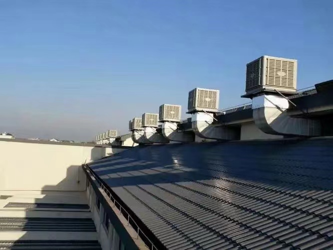 河南隆慶祥制衣廠 冷風機降溫工程